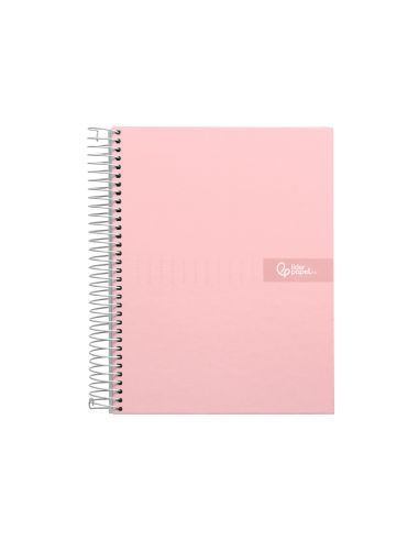 Cuaderno Espiral Liderpapel A4 Crafty Tapa Forrada 80H 90Gr Cuadro 4 Mm Con Margen Color Rosa