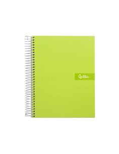 Cuaderno Espiral Liderpapel A4 Crafty Tapa Forrada 80H 90Gr Cuadro 4Mm Con Margen Color Verde 2
