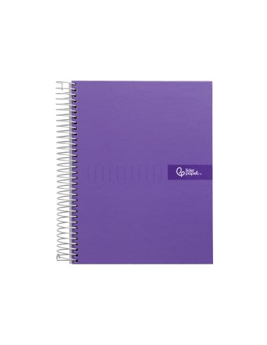 Cuaderno Espiral Liderpapel A4 Crafty Tapa Forrada 80H 90Gr Cuadro 4Mm Con Margen Color Violeta