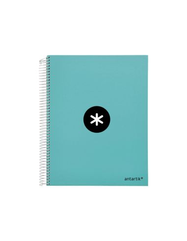 Cuaderno Espiral A4 Micro Antartik Tapa Forrada 120H 90 Gr Cuadro 5Mm 5 Bandas 4 Taladros Color Menta