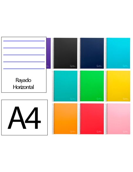 Cuaderno Espiral Liderpapel A4 Micro Jolly Multidisciplina Tapa Forrada 140H 75Gr 28H 5Mm 112H Hrtal.