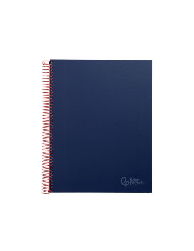 Cuaderno Espiral Liderpapel A4 Micro Jolly Tapa Forrada 140H 75Gr Cuadro 5Mm 5 Bandas 4 Taladros Color Azul