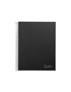 Cuaderno Espiral Liderpapel A4 Micro Jolly Tapa Forrada 140H 75Gr Cuadro 5Mm 5 Bandas 4 Taladros Color Negro 2