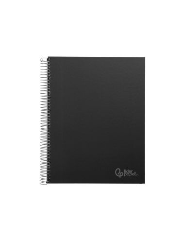 Cuaderno Espiral Liderpapel A4 Micro Jolly Tapa Forrada 140H 75Gr Cuadro 5Mm 5 Bandas 4 Taladros Color Negro