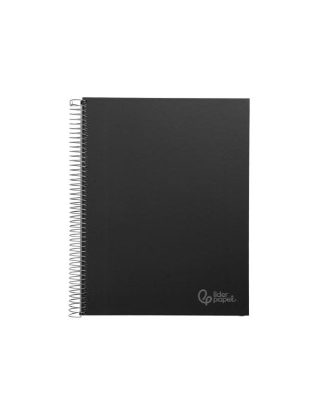 Cuaderno Espiral Liderpapel A4 Micro Jolly Tapa Forrada 140H 75Gr Cuadro 5Mm 5 Bandas 4 Taladros Color Negro
