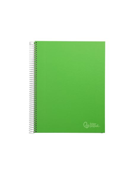 Cuaderno Espiral Liderpapel A4 Micro Jolly Tapa Forrada 140H 75Gr Cuadro 5Mm 5 Bandas 4 Taladros Color Verde