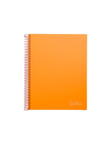 Cuaderno Espiral Liderpapel A4 Micro Jolly Tapa Forrada 140H 75Gr Cuadro 5Mm 5 Bandas 4 Taladros Color Naranja
