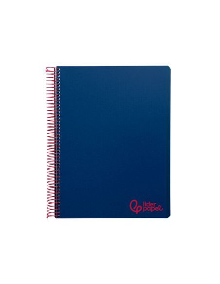 Cuaderno Espiral Liderpapel A4 Micro Wonder Tapa Plastico 120H 90Gr Cuadro 5Mm 5 Banda 4 Taladros Color Azul Marino