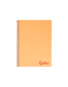Cuaderno Espiral Liderpapel A4 Wonder Tapa Plastico 80H 90Gr Cuadro 4Mm Con Margen Color Naranja 2