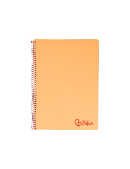 Cuaderno Espiral Liderpapel A4 Wonder Tapa Plastico 80H 90Gr Cuadro 4Mm Con Margen Color Naranja