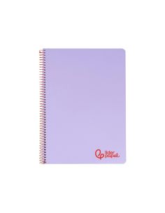 Cuaderno Espiral Liderpapel A4 Wonder Tapa Plastico 80H 90Gr Cuadro 4Mm Con Margen Color Violeta 2