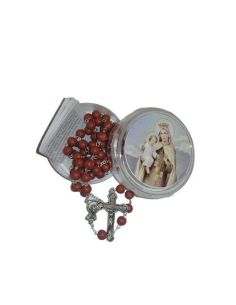 Rosario Petalo De Rosa Auténtico Con Caja V.Carmen