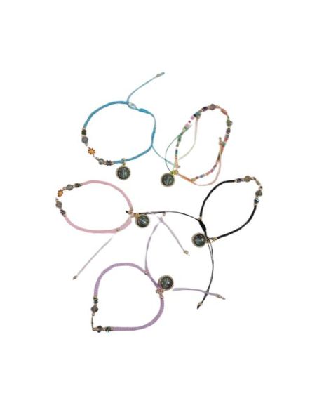 Pulsera Hilo Margarita Esmalte - Milagrosa