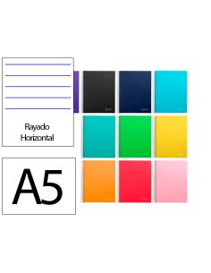Cuaderno Espiral Liderpapel A5 Micro Jolly Tapa Forrada 140H 75Gr Horizontal 5 Bandas 6 Taladros Colores Surtidos