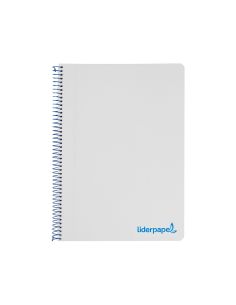 Cuaderno Espiral Liderpapel A5 Micro Wonder Tapa Plastico 120H 90Gr Cuadro 5Mm 5 Bandas 6 Taladros Color Gris 2