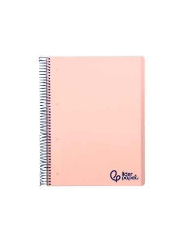 Cuaderno Espiral Liderpapel A5 Micro Wonder Tapa Plastico 120H 90Gr Cuadro 5Mm 5 Bandas 6 Taladros Color Rosa