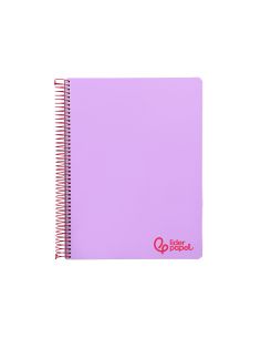 Cuaderno Espiral Liderpapel A5 Micro Wonder Tapa Plastico 120H 90Gr Cuadro 5Mm 5 Bandas 6 Taladros Color Violeta 2