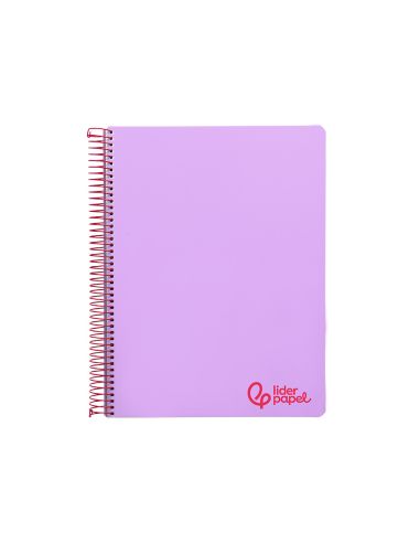 Cuaderno Espiral Liderpapel A5 Micro Wonder Tapa Plastico 120H 90Gr Cuadro 5Mm 5 Bandas 6 Taladros Color Violeta