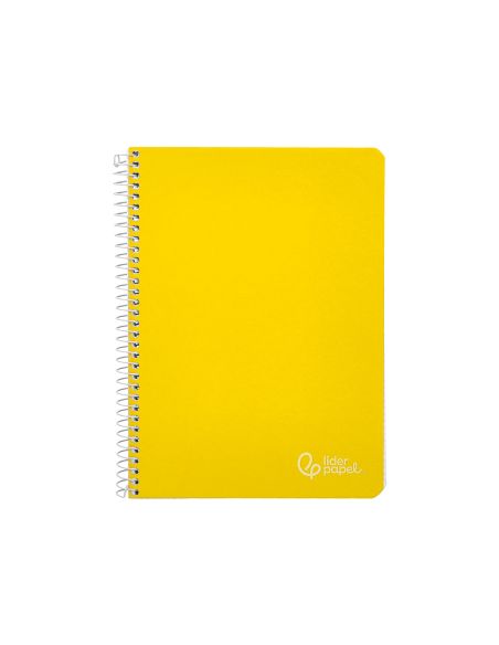 Cuaderno Espiral Liderpapel A5 Witty Tapa Dura 80H 90Gr Cuadro 4Mm Con Margen Color Amarillo