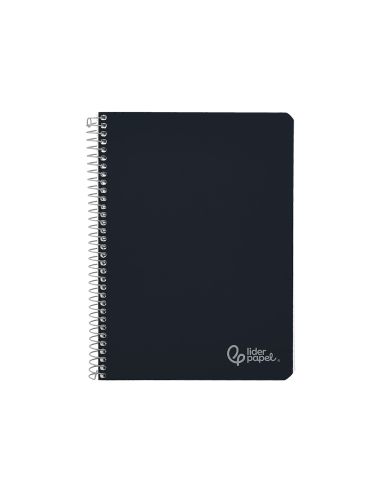Cuaderno Espiral Liderpapel A5 Witty Tapa Dura 80H 90Gr Cuadro 4Mm Con Margen Color Negro