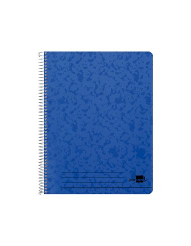 Cuaderno Espiral Liderpapel Folio 100H Cuadro 4Mm Tapa Azul Con Margen 70Gr