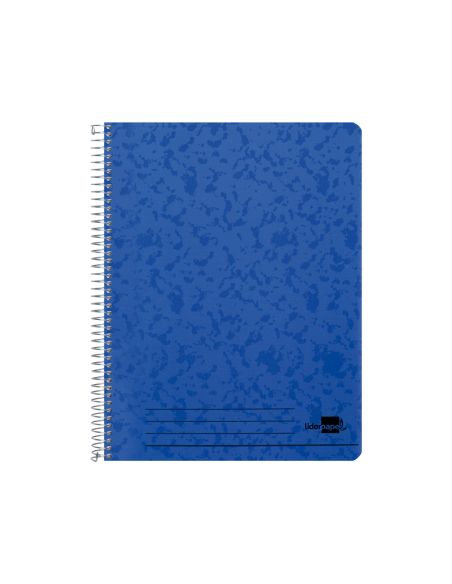 Cuaderno Espiral Liderpapel Folio 100H Cuadro 4Mm Tapa Azul Con Margen 70Gr