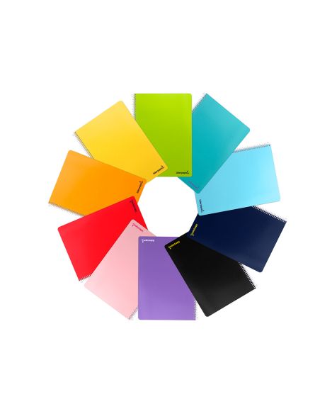 Cuaderno Espiral Liderpapel Folio Smart Tapa Blanda 80H 60Gr Cuadro 3Mm Con Margen Colores Surtidos