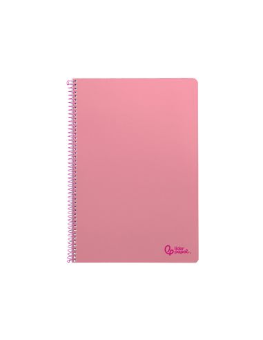Cuaderno Espiral Liderpapel A4 Smart Tapa Blanda 80H 75Gr Cuadro 4Mm Con Margen Color Rosa