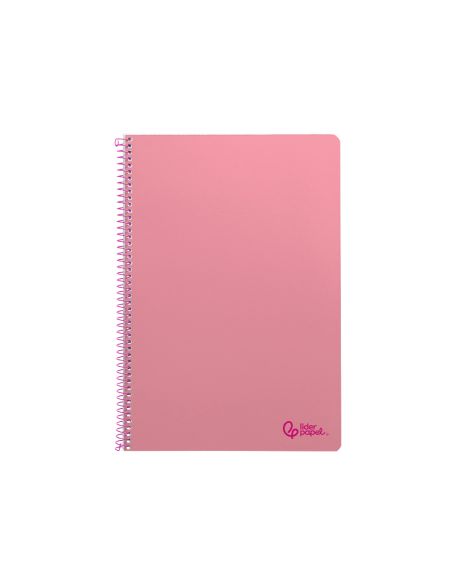 Cuaderno Espiral Liderpapel A4 Smart Tapa Blanda 80H 75Gr Cuadro 4Mm Con Margen Color Rosa