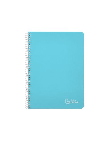 Cuaderno Espiral Liderpapel A4 Witty Tapa Dura 80H 90Gr Cuadro 4Mm Con Margen Color Celeste