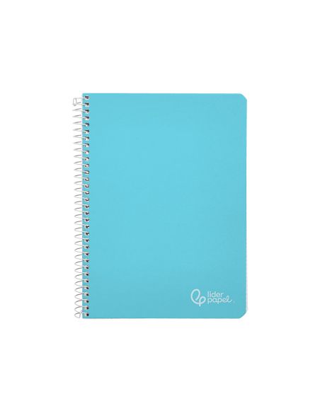 Cuaderno Espiral Liderpapel A4 Witty Tapa Dura 80H 90Gr Cuadro 4Mm Con Margen Color Celeste