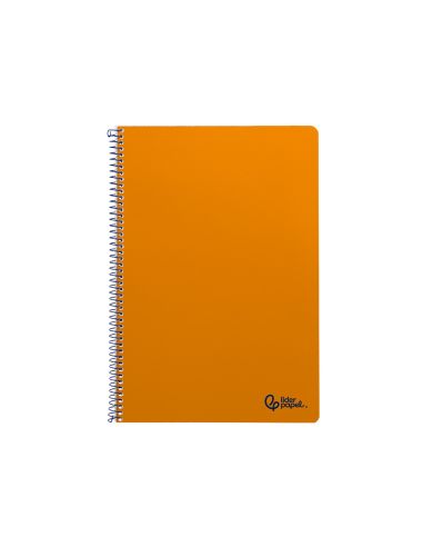 Cuaderno Espiral Liderpapel A4 Smart Tapa Blanda 80H 75Gr Cuadro 4Mm Con Margen Color Naranja