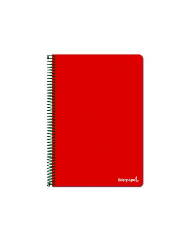 Cuaderno Espiral Liderpapel Folio Write Tapa Blanda 80H 60Gr Horizontal Con Margen Color Rojo