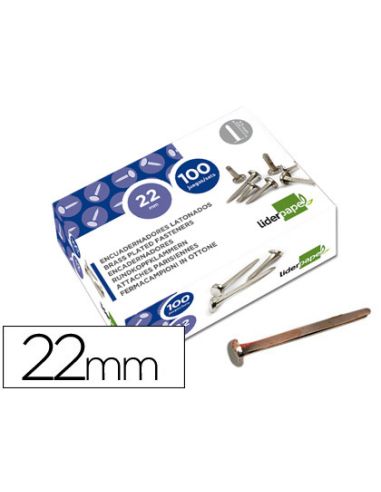 Encuadernadores Liderpapel Niquelados N.4 22 Mm Caja De 100 Unidades