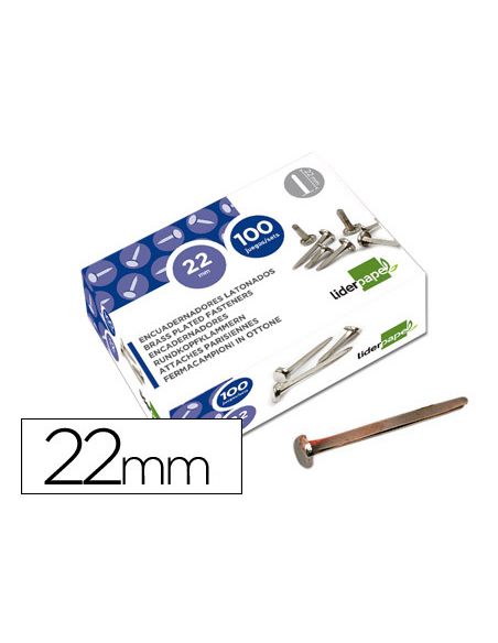 Encuadernadores Liderpapel Niquelados N.4 22 Mm Caja De 100 Unidades