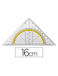 Escuadra Liderpapel Geometria 16 Cm Plastico Cristal
