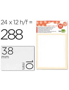 Etiquetas Liderpapel Sobre De 10 H. + 2 H. Obsequio 10X38 Mm -21 Unidades Por Hoja