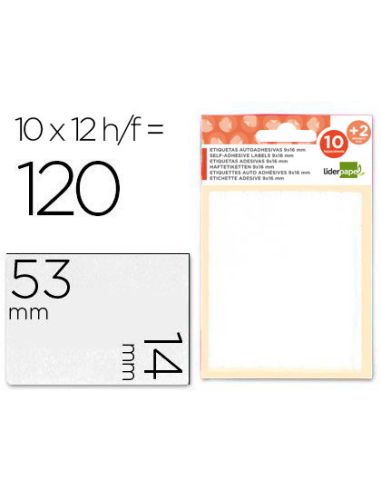 Etiquetas Liderpapel Sobre De 10 H. + 2 H. Obsequio 14X53 Mm -10 Unidades Por Hoja