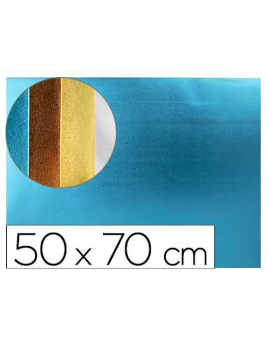 Goma Eva Liderpapel 50X70 Cm Espesor 2 Mm Metalizada Azul Claro