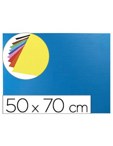 Goma Eva Ondulada Liderpapel 50X70Cm 2,2Mm De Espesor Azul Claro