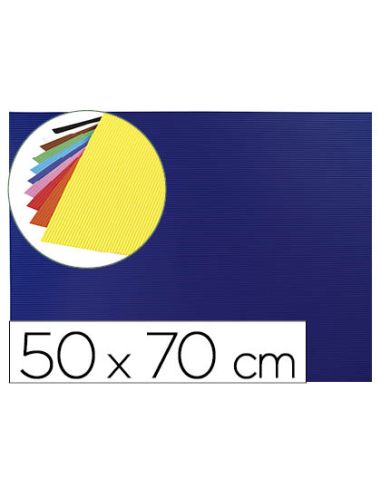 Goma Eva Ondulada Liderpapel 50X70Cm 2,2Mm De Espesor Azul Oscuro