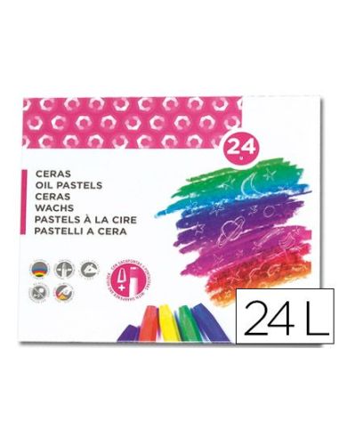 Lapices Cera Semi Blanda Lider Papel Caja De 24 Unidades Colores Surtidos|Libreriasalesiana