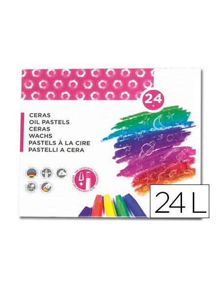 Lapices Cera Semi Blanda Lider Papel Caja De 24 Unidades Colores Surtidos|Libreriasalesiana