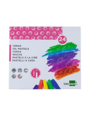 Lapices Cera Semi Blanda Lider Papel Caja De 24 Unidades Colores Surtidos|Libreriasalesiana