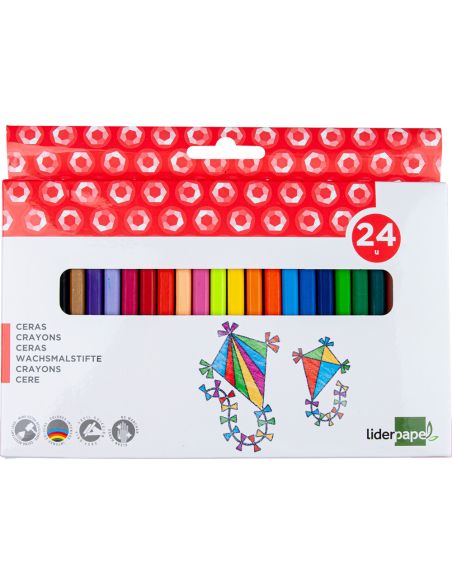 Lapices Cera Liderpapel Caja De 24 Unidades Colores Surtidos