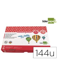 Lapices De Colores Liderpapel School Pack De 144 Unidades 12 Colores X 12 Unidades
