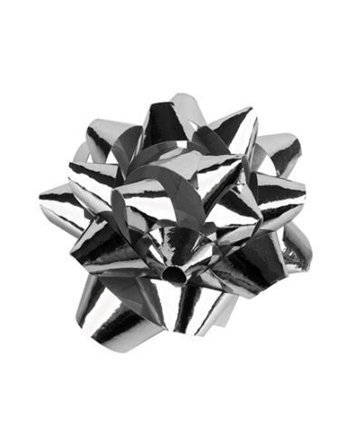 Lazo Liderpapel Fantasia Mediano Color Plata Metalizado