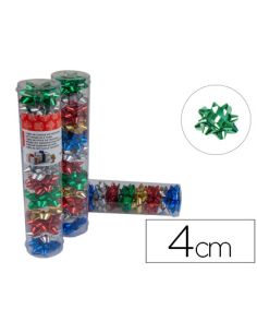Lazo Liderpapel Fantasia Pequeño Metalizado Tubo De 12 Unidades Colores Surtidos
