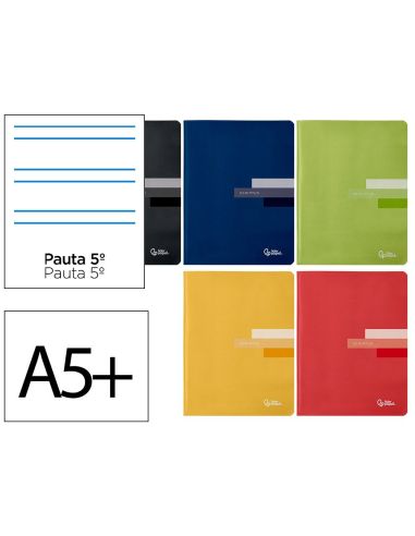 Libreta Liderpapel Scriptus A5+ Plus 48 Hojas 90Gr Rayado Montessori 5Mm Con Margen Colores Surtidos|Libreriasalesiana