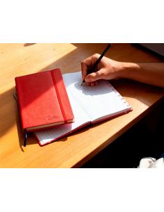 Libreta Indice Liderpapel Similpiel A7 120 Hojas 70Gr Color Rojo 2